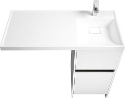 Акватон Тумба с раковиной Лондри 40 R белая – фотография-3